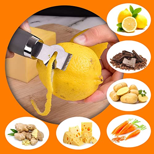 HAMOER Lemon Citrus Zester Tool Cheese Grater - Stainless Steel