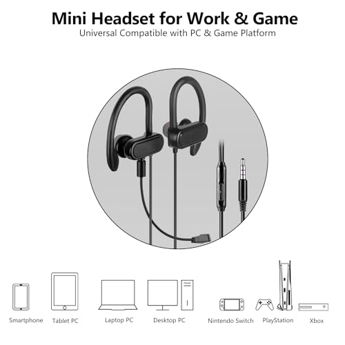 C G CHANGEEK Wired in-Ear Gaming Headset with 3.5mm for Mobile & PC, Xbox Series X/S, Xbox One, PS5, PS4, Playstation, Switch, Lightweight & Secure Fit, Quality Boom Mic for Clear Call