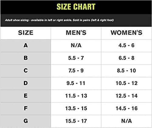 DonJoy Arch Rival Orthotic Inserts, 1 Pair, Size C (Shoe Size: Men's 7.5-9 / Women's 8.5-10)