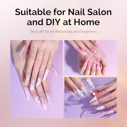 MelodySusie 3Pcs Acrylic Nail Brush Set, Size 8/12/14 Professional Nail Brushes for Acrylic Application Acrylic Powder Nail Extension and 3D Nail Carving for DIY Home Salon Nail Manicure Tool