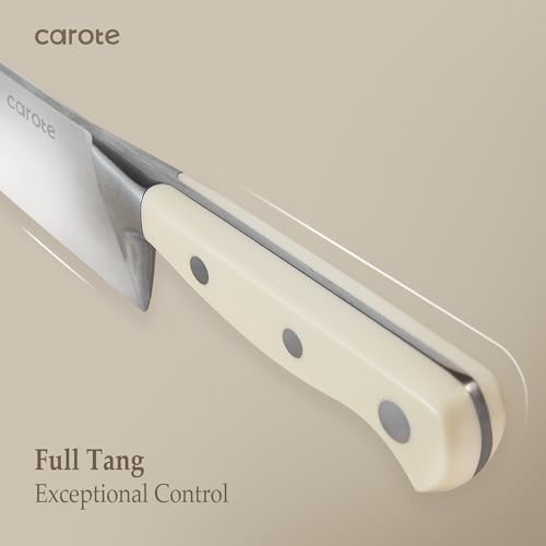 CAROTE 14-Piece Forged Knife Set with Block