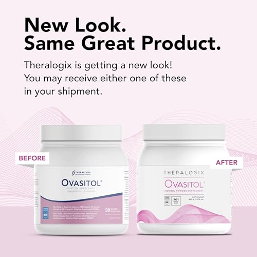 Theralogix Ovasitol Inositol Powder - 90-Day Supply - Myo-Inositol & D-Chiro Inositol for Hormone Balance & Ovarian Function Support* - NSF Certified - 400 g (180 Servings)