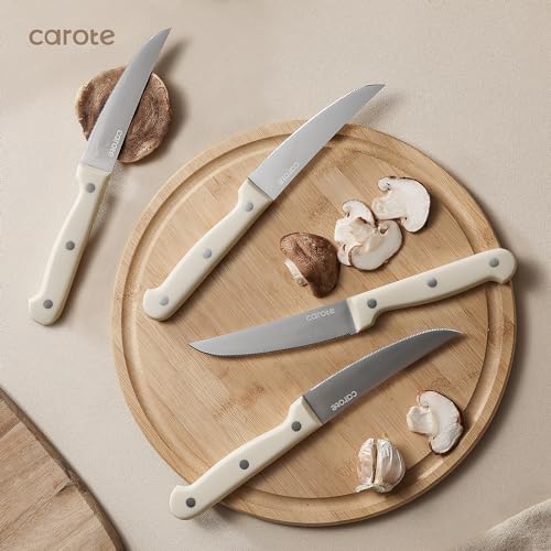 CAROTE 14-Piece Forged Knife Set with Block