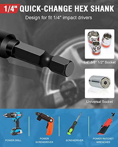 Impact Socket Adapter Set for High Torque Drilling