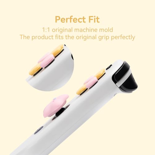 Yocore Cute Switch D-Pad Button Caps Silicone Thumb Grips Set, ABXY Key Buttons Sticker Joystick Cover Caps for Nintendo Switch/OLED - Pink Yellow Stars