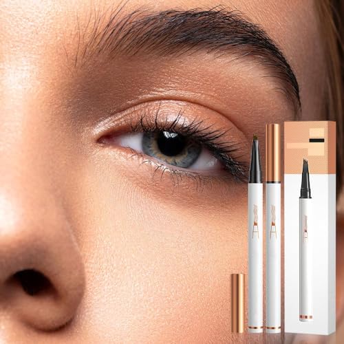 Eyebrow Tattoo Pencil 4 Fork Tip 3D Microblading,2024 New Magic Eyebrow Pencil 4-Tip Eyebrow Pencil Natural Makeup Fine Stroke,Eye Brown Makeup Eyebrow Pencil Stay on All Day(Dark Brown)