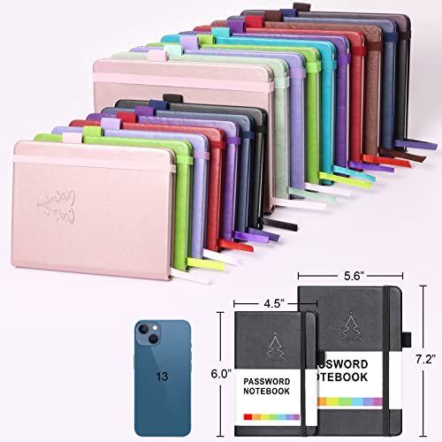 Password Book with Alphabetical Tabs, UpUGo Internet Address and Password Keeper Notebook for Computer & Website Logins, Medium Compact Size, Navy Blue