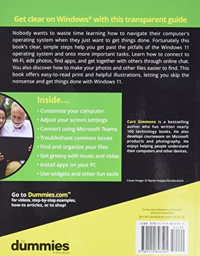 Windows 11 For Seniors For Dummies (For Dummies (Computer/Tech))