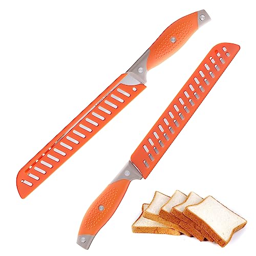 VITUER 8 Inch Serrated Bread Knife with Cover