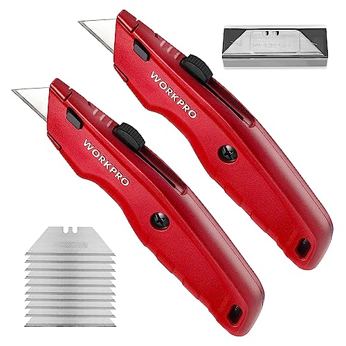 WORKPRO Premium Heavy Duty Retractable Utility Knife Kit