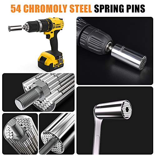 Fathers Day Dad Gifts from Daughter Kids Son Wife, Super Universal Socket Tools Gifts for Men Grip Set with Power Drill Adapter Cool Stuff Ideas Gadgets for Men Birthday Gifts for Dad Women Husband