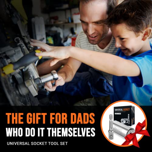 RAK Universal Socket Tool Stocking Stuffer Gifts for Men - Super Socket Gifts for Him - Adjustable Grip Socket Adapter Set for Husband, Mechanic, Handyman, Tools for Men - Christmas Gifts