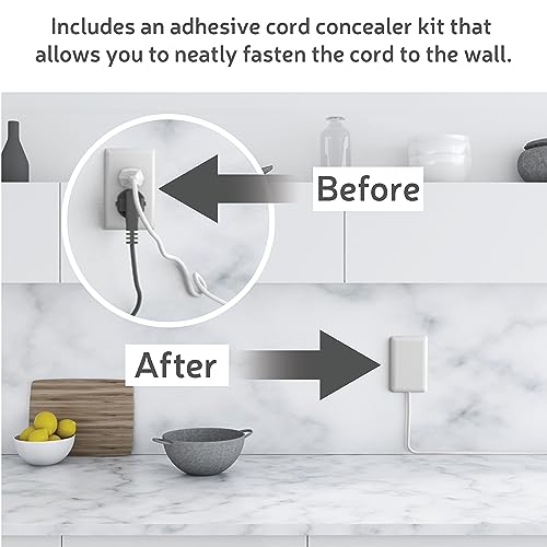 Neat Socket - 3ft Flat Extension Cord with USB Ports – Ultra Thin Flat Plug Extension Cord with 3 Outlets, 2 USB – Flat Outlet Extender – Universal Size Flat Plug Power Strip, Child & Pet Safe