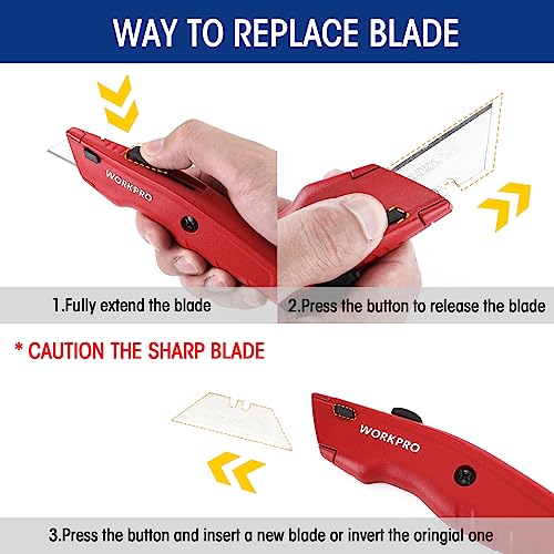 WORKPRO Premium Heavy Duty Retractable Utility Knife Kit