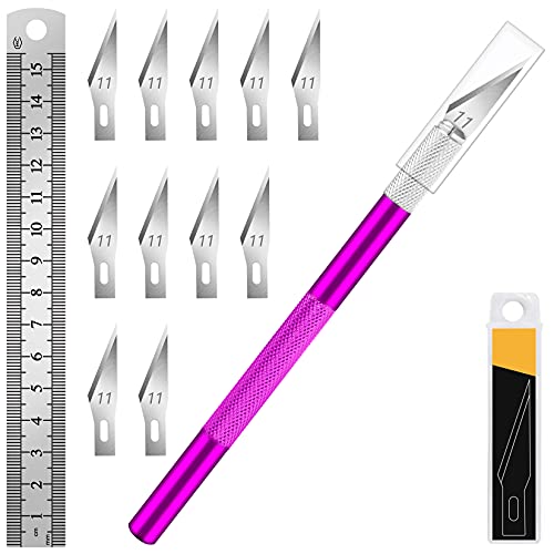 DIY Craft Knife Set with Stainless Steel Blades & Ruler