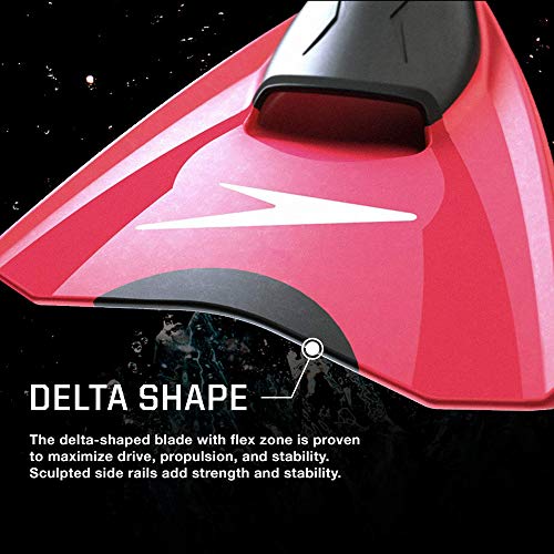 Speedo Swim Training Switchblade Fin, Black/Red, XS