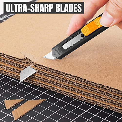 4 Pack Retractable Utility Knife with Snap-Off Blades