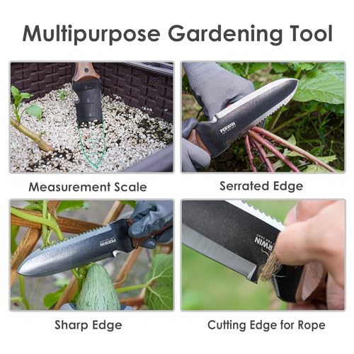 PERWIN Hori Hori Garden Knife with Sheath