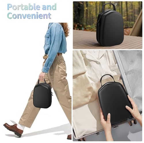 FOREGOER Hard Carrying Case Compatible with Meta Oculus Quest 2/Quest 3/Vision Pro, Portable Travel Storage Case for Official Original VR Gaming Headset and Touch Controllers Accessories (Black)