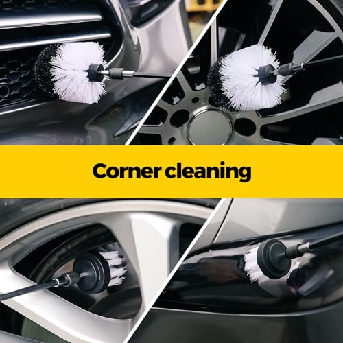 Holikme 5-Pack Drill Brush Set for Interior Detailing