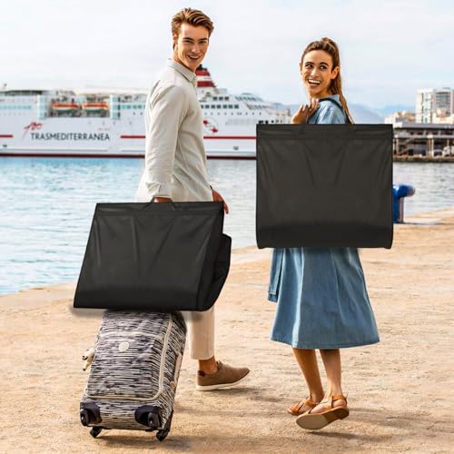 MISSLO 65" Long Garment Bags for Travel Dress Bags Wedding Dress Cover Waterproof Clothing Bags Storage Traveling Clothes Protector for Closet Wardrobe Bags 2 Packs for Gowns, Tuxedos, Coats, Black