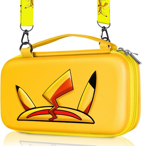 Gurgitat Carrying Case for Nintendo Switch/Switch OLED Travel Carry Cases Hard Shell Protective Cover Strap Anime Cute Girls Boys Accessories Storage Pouch Bag for Nintendo Switch 2017/Oled 2021