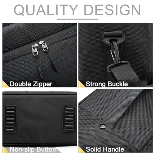 Ezgnuk Game Console Carrying Case Compatible with Xbox Series X, Portable Travel Storage Bag Comes with Protective, Enough Space for Storing Game Controllers, Cables, and Other Accessories.(Black)