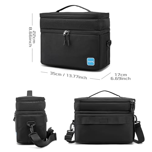 Ezgnuk Game Console Carrying Case Compatible with Xbox Series X, Portable Travel Storage Bag Comes with Protective, Enough Space for Storing Game Controllers, Cables, and Other Accessories.(Black)