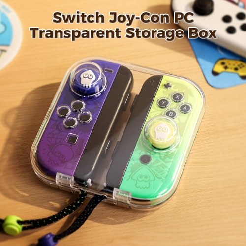 IINE Mini Storage Case for Joy-con, Portable Dust-Proof Protective Box Compatible with Nintendo Switch/OLED Joy-Con, Joy-con Travel Case with Magnetic Closure