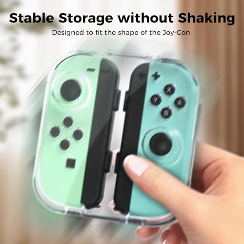 IINE Mini Storage Case for Joy-con, Portable Dust-Proof Protective Box Compatible with Nintendo Switch/OLED Joy-Con, Joy-con Travel Case with Magnetic Closure