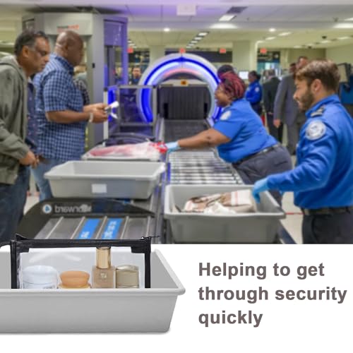 Etercycle TSA Approved Toiletry Bag, Clear Pouches with Zipper for Traveling, Samll Clear Makeup Bags Cosmetic Bag Beach Bag for Home Storage Organizing, Office, Vacation, Travel (Black)