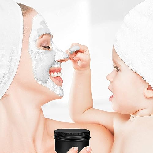 6 Pack 4 oz Aluminum Tins Airtight Storage Tins Containers Bulk Tins with Screw Lids for Kitchen, Storing Spices, Candies, Lip Balm, Salve,Black