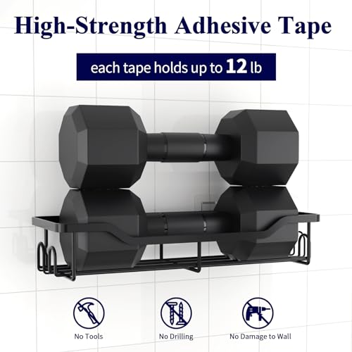 Kitsure Large Adhesive Shower Organizer Stainless Steel Shelf