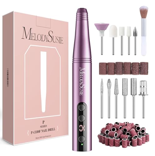 MelodySusie Cordless Electric Nail Drill Kit, 25 Speeds