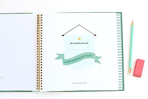 The School Memory Book: A Timeless School Years Memory Book for Preschool - 12th Grade Memories, Keepsakes and Cherished Moments (Storage Pocket Included)