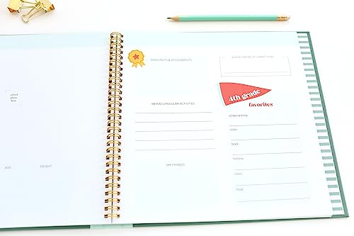The School Memory Book: A Timeless School Years Memory Book for Preschool - 12th Grade Memories, Keepsakes and Cherished Moments (Storage Pocket Included)