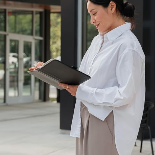 Orbitkey Compendium | Beautiful and Secure Notebook Cover | Pen Holder | Hidden Card Storage (Black, A5)