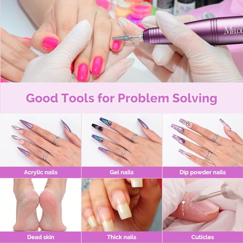 MelodySusie Cordless Electric Nail Drill Kit, 25 Speeds