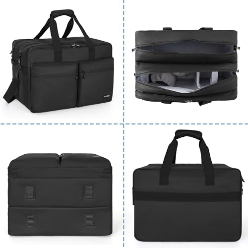 AKOZLIN Three Layers Padded Carrying Travel Bag Large Capacity for PS5 Console PSVR Storage Case Compatible with PlayStation 5 Monitor PlayStation VR Headset,Charger Accessories