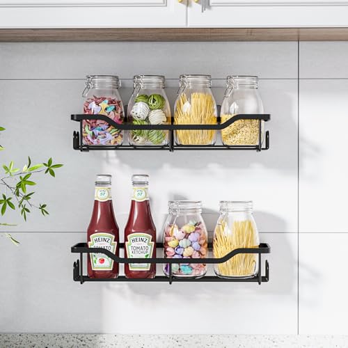 Kitsure Large Adhesive Shower Organizer Stainless Steel Shelf