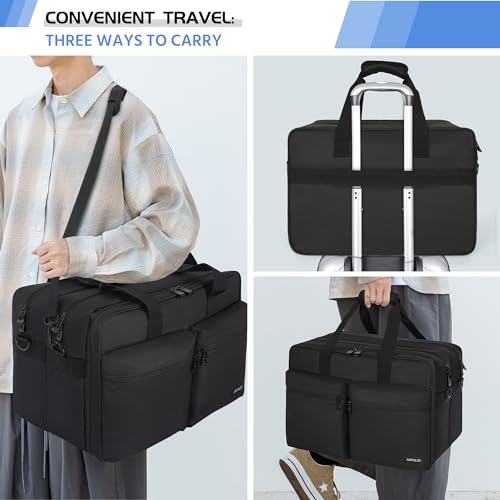 AKOZLIN Three Layers Padded Carrying Travel Bag Large Capacity for PS5 Console PSVR Storage Case Compatible with PlayStation 5 Monitor PlayStation VR Headset,Charger Accessories