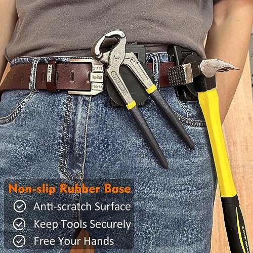 MUTUACTOR Tool Holster Belt Clip,Heavy-Duty Magnetic Tool Holder for Belt Clip,Non-Slip Strong Magnetic Clip Tool Belt Accessories for Hammer Screwdrivers Adjustable Wrench Magnetic Tools Hardware