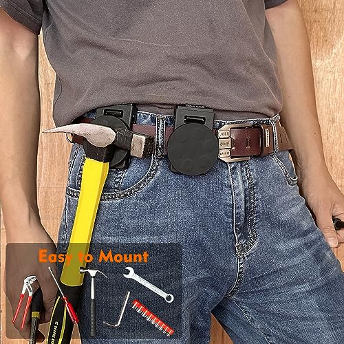 MUTUACTOR Tool Holster Belt Clip,Heavy-Duty Magnetic Tool Holder for Belt Clip,Non-Slip Strong Magnetic Clip Tool Belt Accessories for Hammer Screwdrivers Adjustable Wrench Magnetic Tools Hardware