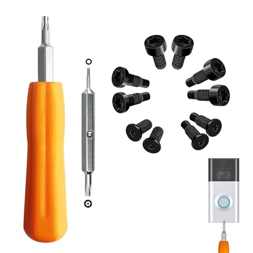 Doorbell Screwdriver Replacement, Doorbell Security Screws,T6 Screwdriver Fit Doorbell, 2nd Generation, Doorbell 2 / pro Doorbell 3 Doorbell 4 Doorbell Plus and Pro & Elite Doorbell Security Screw