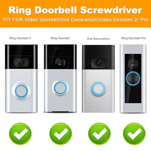 Doorbell Screwdriver Replacement, Doorbell Security Screws,T6 Screwdriver Fit Doorbell, 2nd Generation, Doorbell 2 / pro Doorbell 3 Doorbell 4 Doorbell Plus and Pro & Elite Doorbell Security Screw