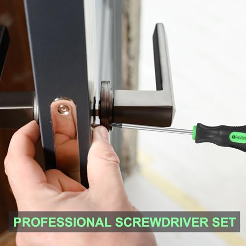 GURADESIGN 7-Piece Magnetic Screwdrivers Set, 4 Phillips and 3 Flat, Professional Cushion Grip Screwdriver Set