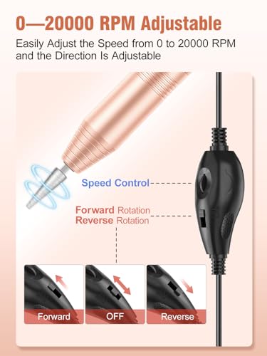 Gold Portable Electric Nail Drill Kit for Beginners