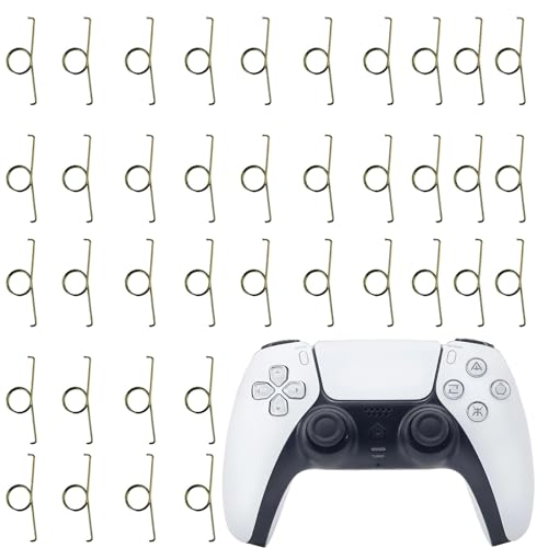 CTHTBZ 50Pcs Replacement L2 R2 Trigger Button Metal Springs Compatible with Playstation PS5 Controller Parts Repair Accessories, With Screwdriver, Tweezer, Open tools