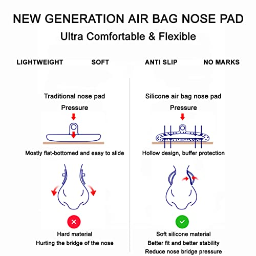 Mr.ZzjOOj Eyeglasses Nose Pads, Upgraded Soft Silicone Air Chamber Eyeglass Nose Pads, 6 Pairs of Screw-in 15mm Glasses Nose Pad Set with Screws and Micro Screwdriver