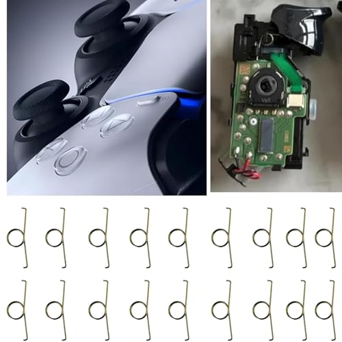CTHTBZ 50Pcs Replacement L2 R2 Trigger Button Metal Springs Compatible with Playstation PS5 Controller Parts Repair Accessories, With Screwdriver, Tweezer, Open tools
